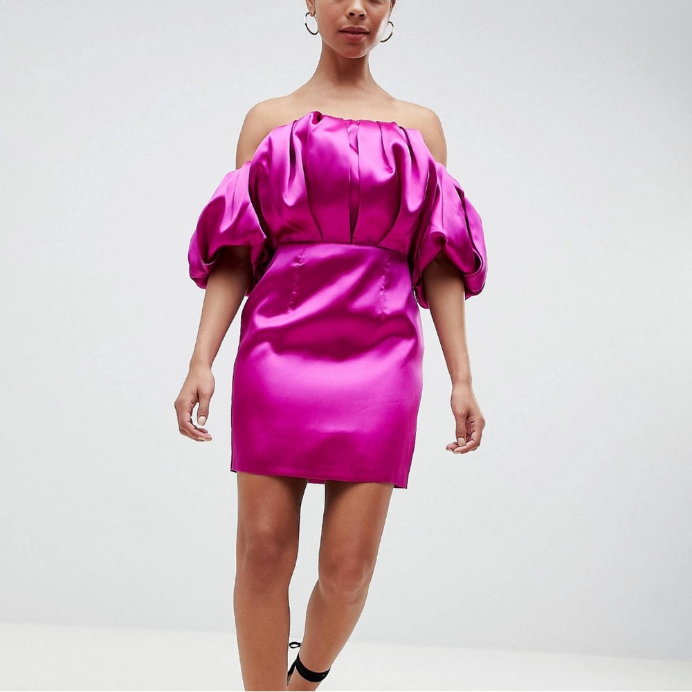Asos Design - Petite Bubble Bandeau Mini Dress